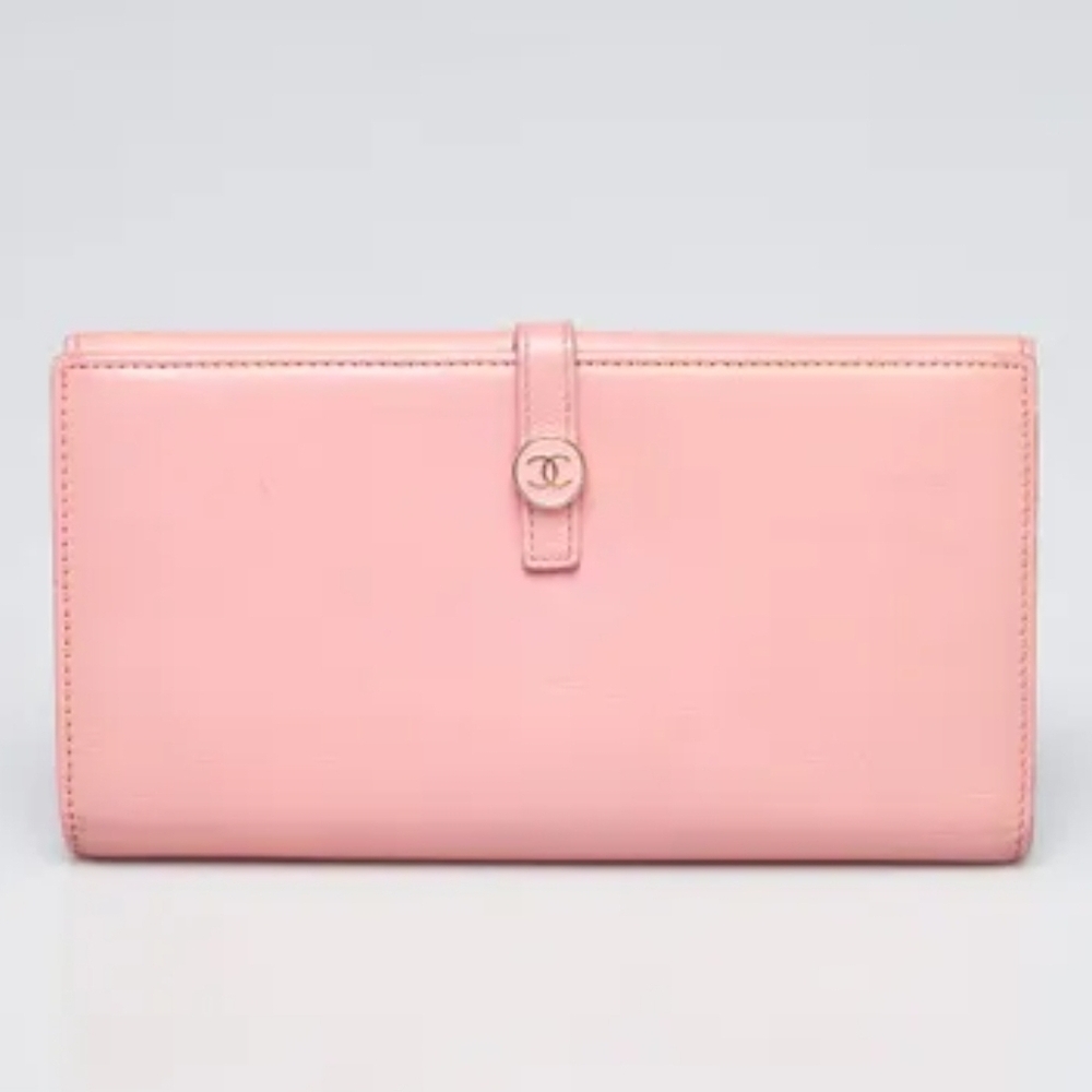 🇮🇹Chanel Grained Calfskin CC Button Wallet Pink💗